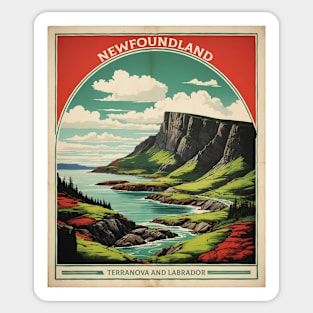 Newfoundland Canada Vintage Poster Tourism Sticker